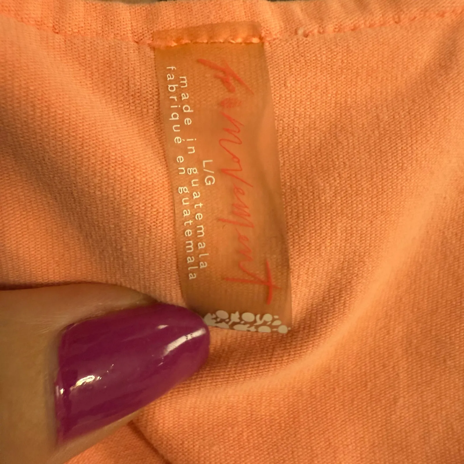 Free People‎ Movement Hotshot Peach Dress Size Large - Image 8