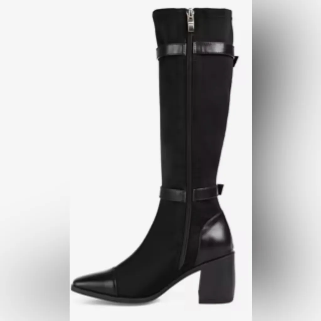 Journee Collection Women's Gaibree
Stacked Heel Knee High Boots black size 8.5 - Image 3