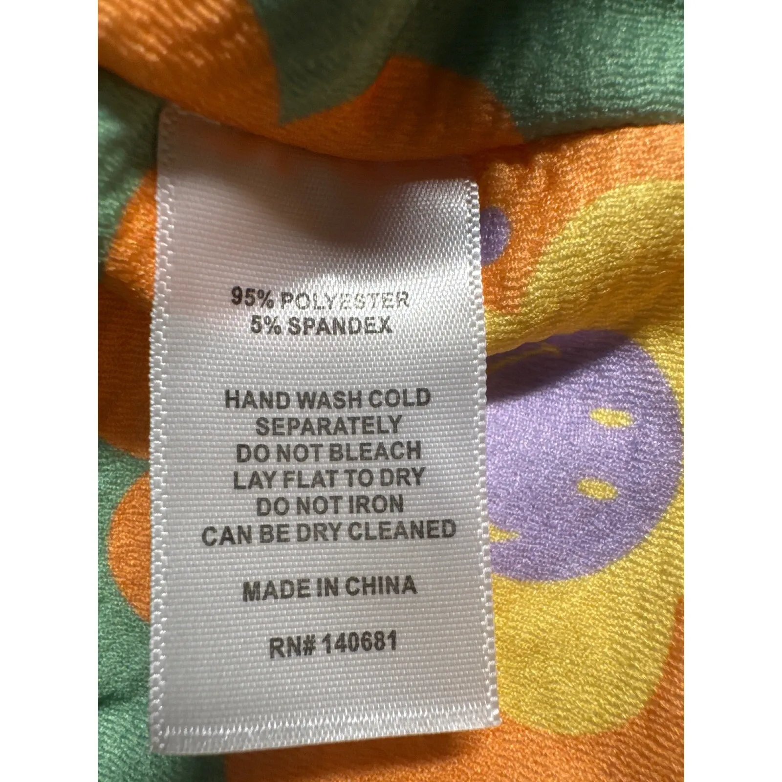 Smiley Halter Top Mint‎ Daisy Print Tie Neck Sleeveless Crop Top 2X/16 Green - Image 5