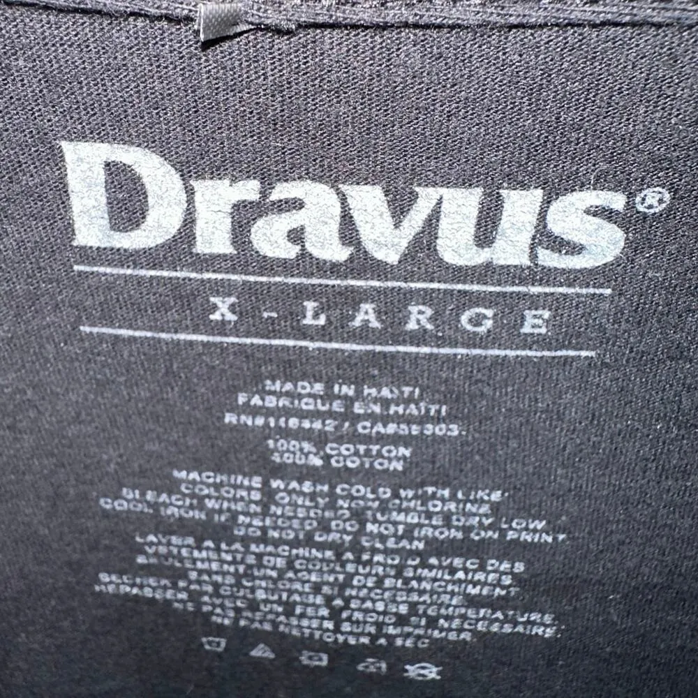 Dravus Black Mushroom Camping Tripping Tee Shirt Size XL - Image 4