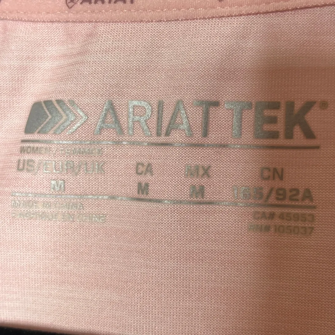 Ariat Medium‎ Pink Laguna Performance Graphic V Neck Tee - Image 8