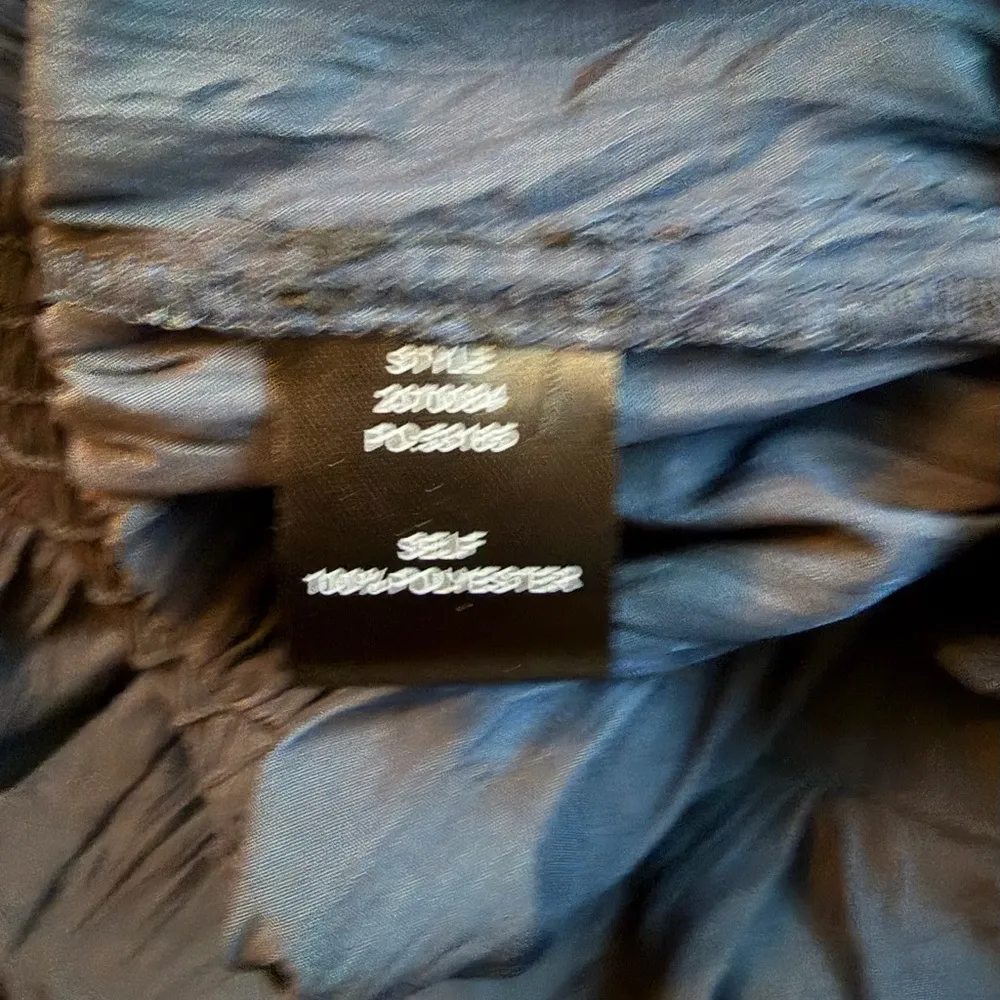 Current Air Los Angeles Navy Blue Textured Crinkled Pants Women’s Size M - Image 4