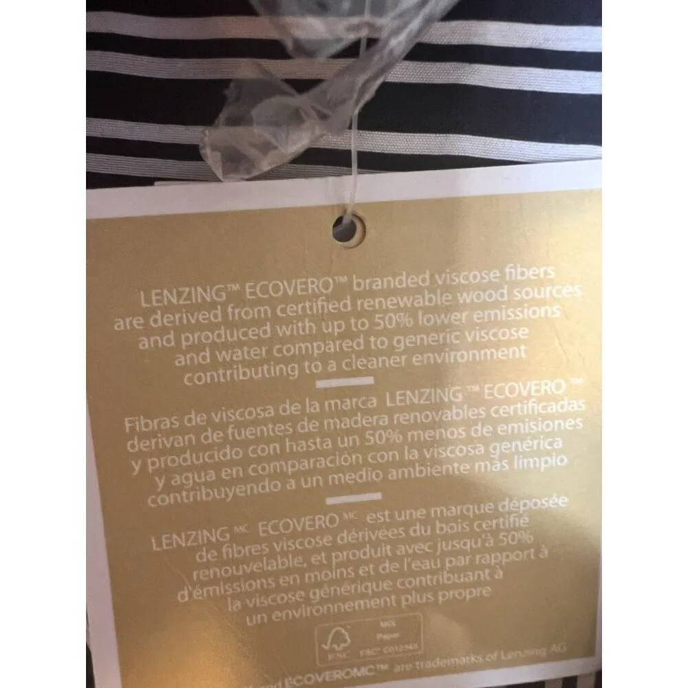 MICHAEL Michael Kors Graphic Halo Stripes Dress Size 12 Midnight Blue MR481NZBHK - Image 10