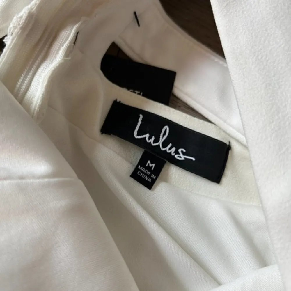 Lulu's Call Back White Backless Skater Dress Size M NWT - Image 9