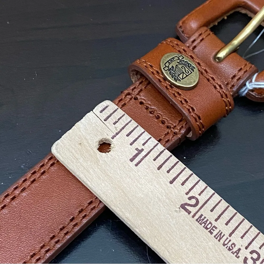 Vintage JONES New York Brown Natural Full Grain Bridle Leather Women’s Belt M - Image 5