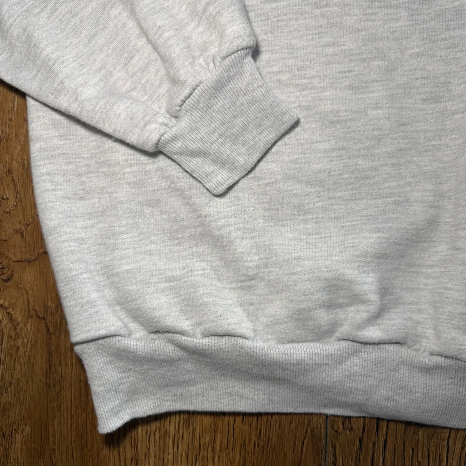 VTG 90s Jerzees Christmas Snowman Crewneck Sweatshirt Womens L Winter Scene Gray Size L - Image 3