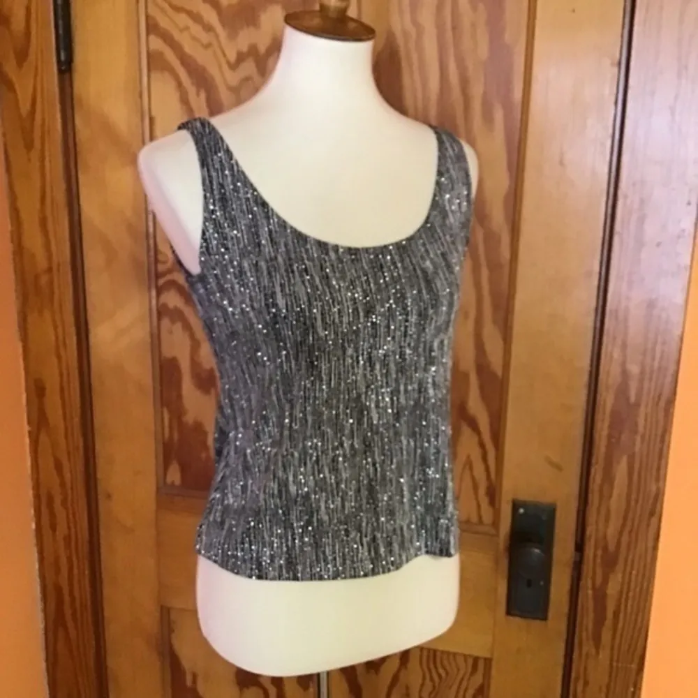 Vintage 90s sparkly tank top Black - Image 5