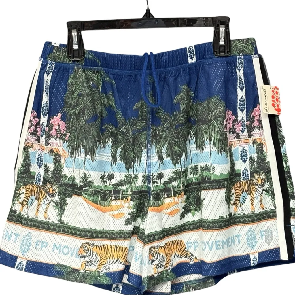 Free People Movement Palm Court Venice Mesh Printed Shorts Large NWT - Image 7