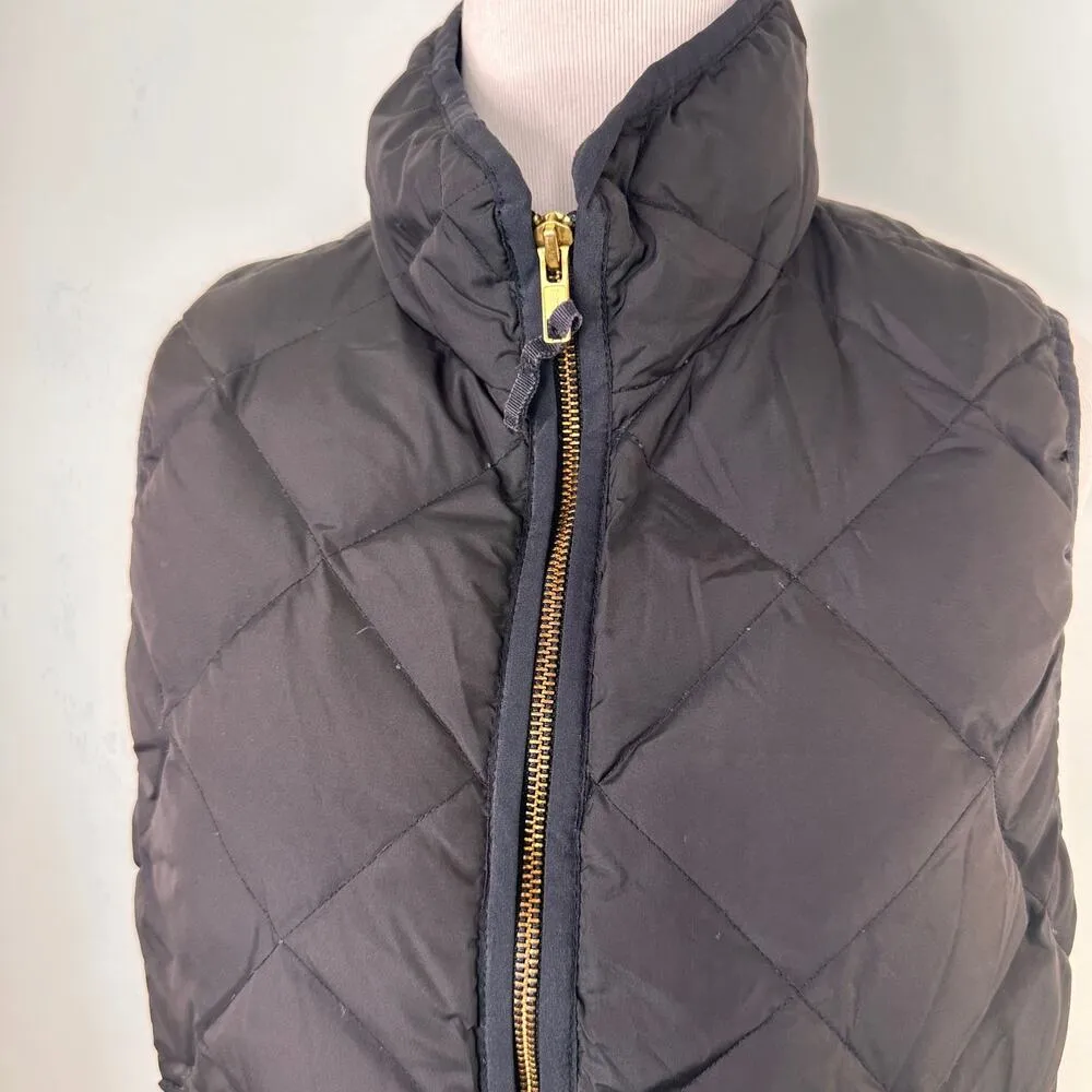 J.Crew Black Puffer Zip Up Vest Size Small - Image 6
