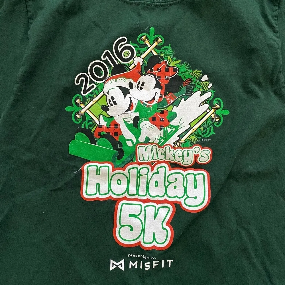 runDisney Mickey’s Holiday 5K Disney World 2016 Race Shirt Adult Small - Image 4