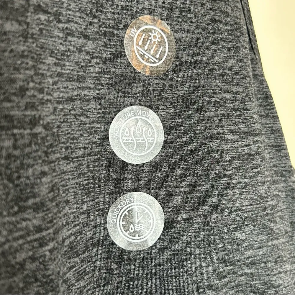 Ethona Activewear Dress Gray Sleeveless Cutout Back Built In Padded Bra NEW XL - Image 5