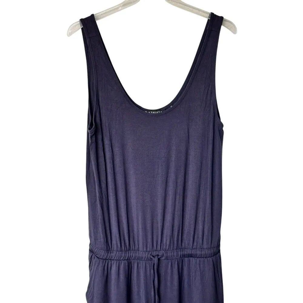 Athleta modal sleeveless slitted drawstring wide leg jumpsuit size 12 - Image 3