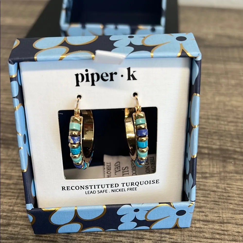 Piper  K Reconstituted Turquoise Earrings ✨ - Image 5