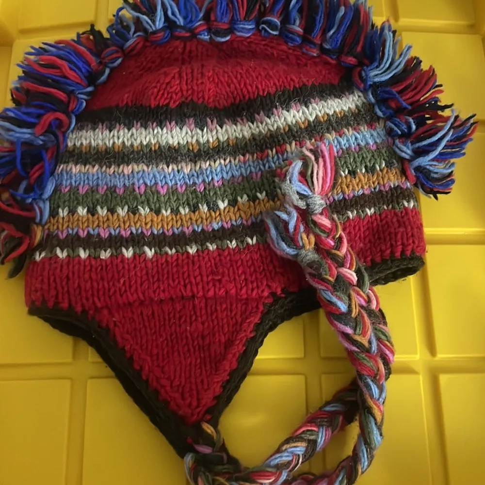 Rising International hat Rainbow Mohawk outdoors Red braid unisex accessory OS - Image 3