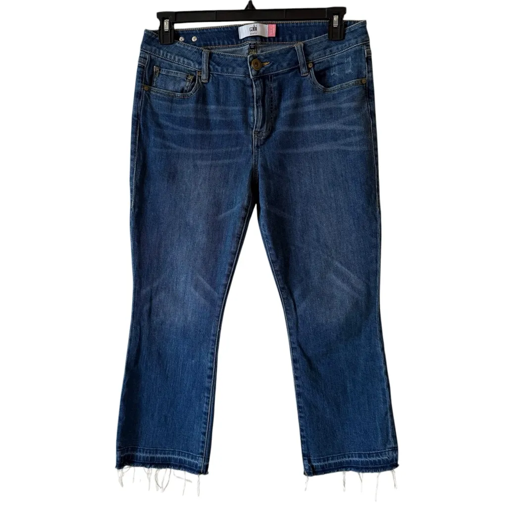 CAbi Kick It Crop Raw Hem Flare Jeans Cropped Women’s size 10 - Image 2