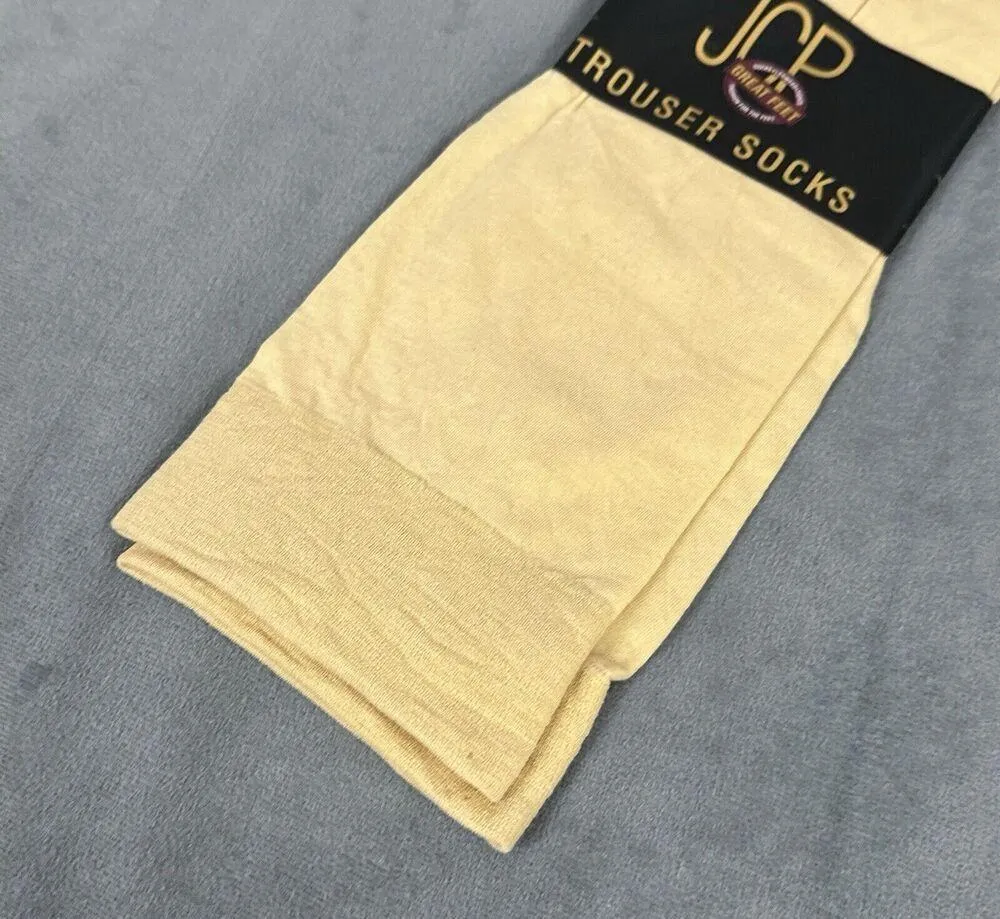 Vintage Jcp Great Feet Trouser Socks Yellow New NOS Women's 4 - Image 2