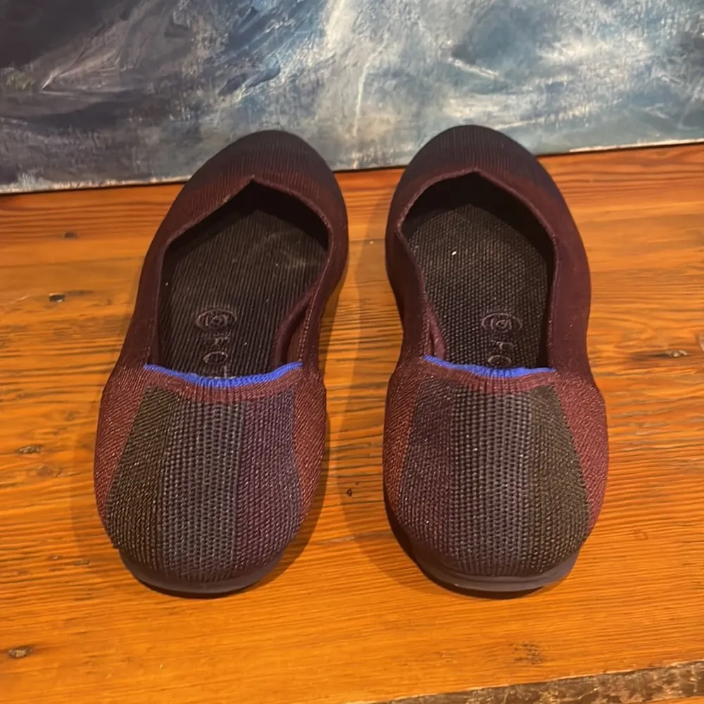 Rothy's The Flat Blackberry Captoe Ombre Striped Colorblock Pattern Size‎ 8 - Image 4