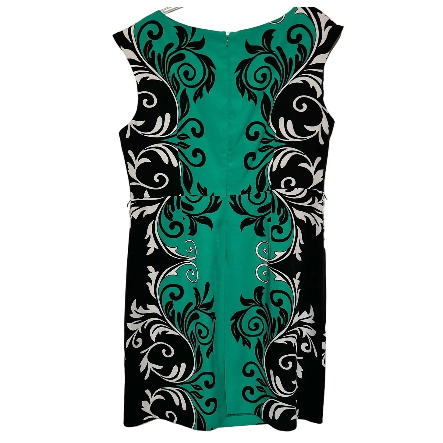 Voir Voir Women's‎ Sleeveless Black Green White Printed Dress Size 16 - Image 2