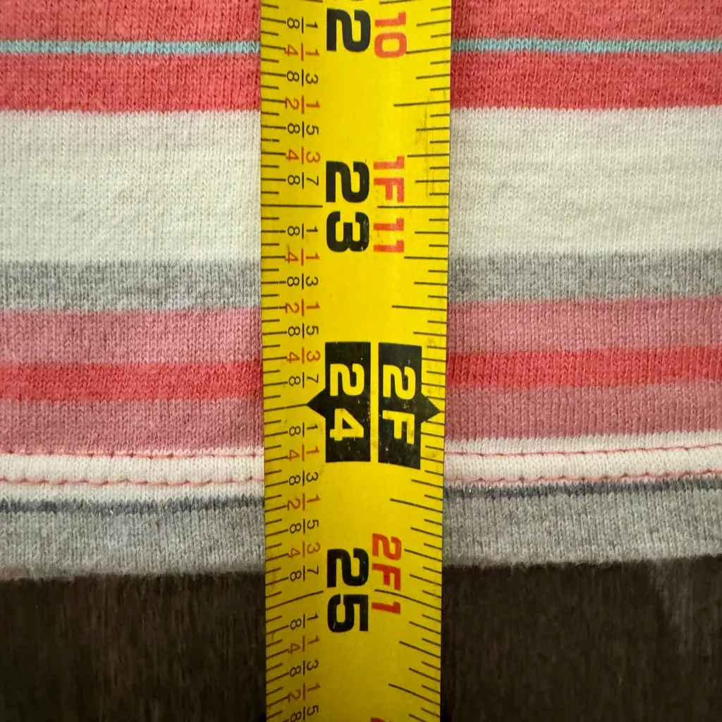 Talbots L Striped Long Sleeve Top Cotton Metallic Thread - Image 9