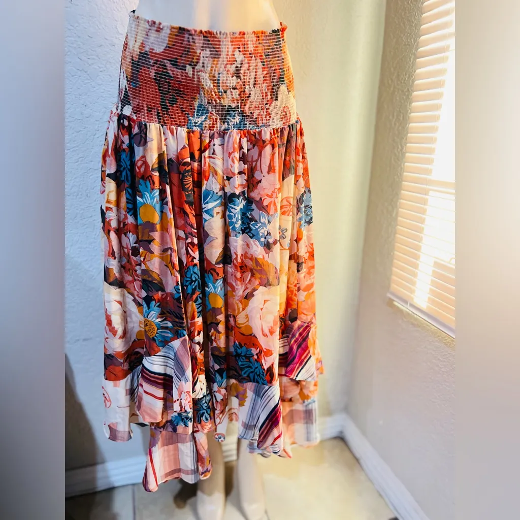 Anthropologie Akemi Kin floral ruffle spring skirt size Large like new condition - Image 6