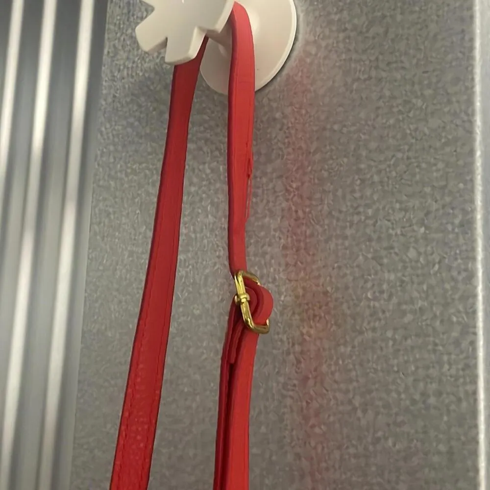 Jessica Simpson Tomato Red Quilted Bucket Bag Purse Adjustable Strap Statement - Image 6