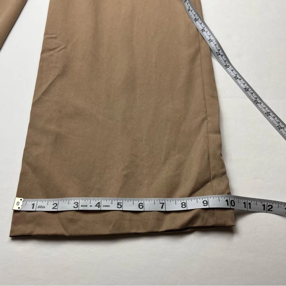 Reformation Mason Wide Leg Tencel Lyocell Pants Beige High Waist Trouser 4 *FLAW - Image 9