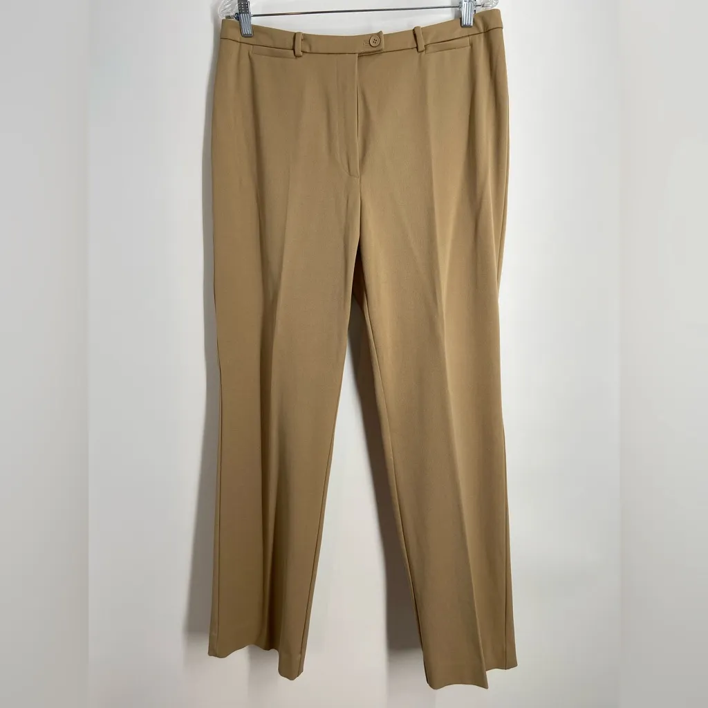 NWT, Sigrid Olsen, Camel color slacks, flat front, stretch fabric, size 14 - Image 11