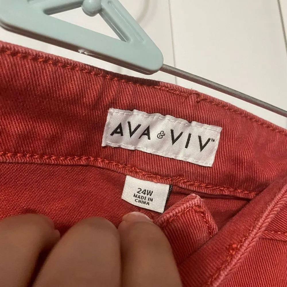 Ava Viv Red Denim shorts - Image 5
