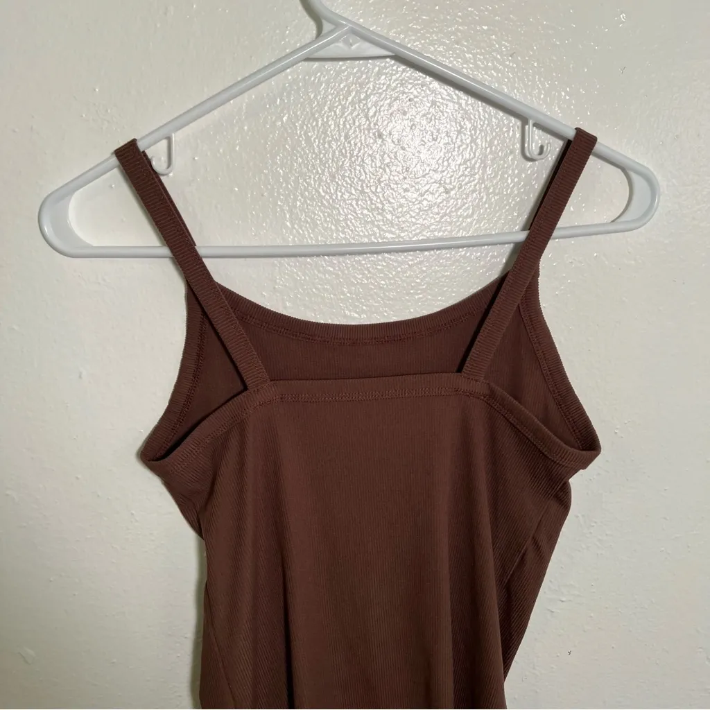 No Boundaries Rib Cami Top Chocolate Brown M 7-9 - Image 7