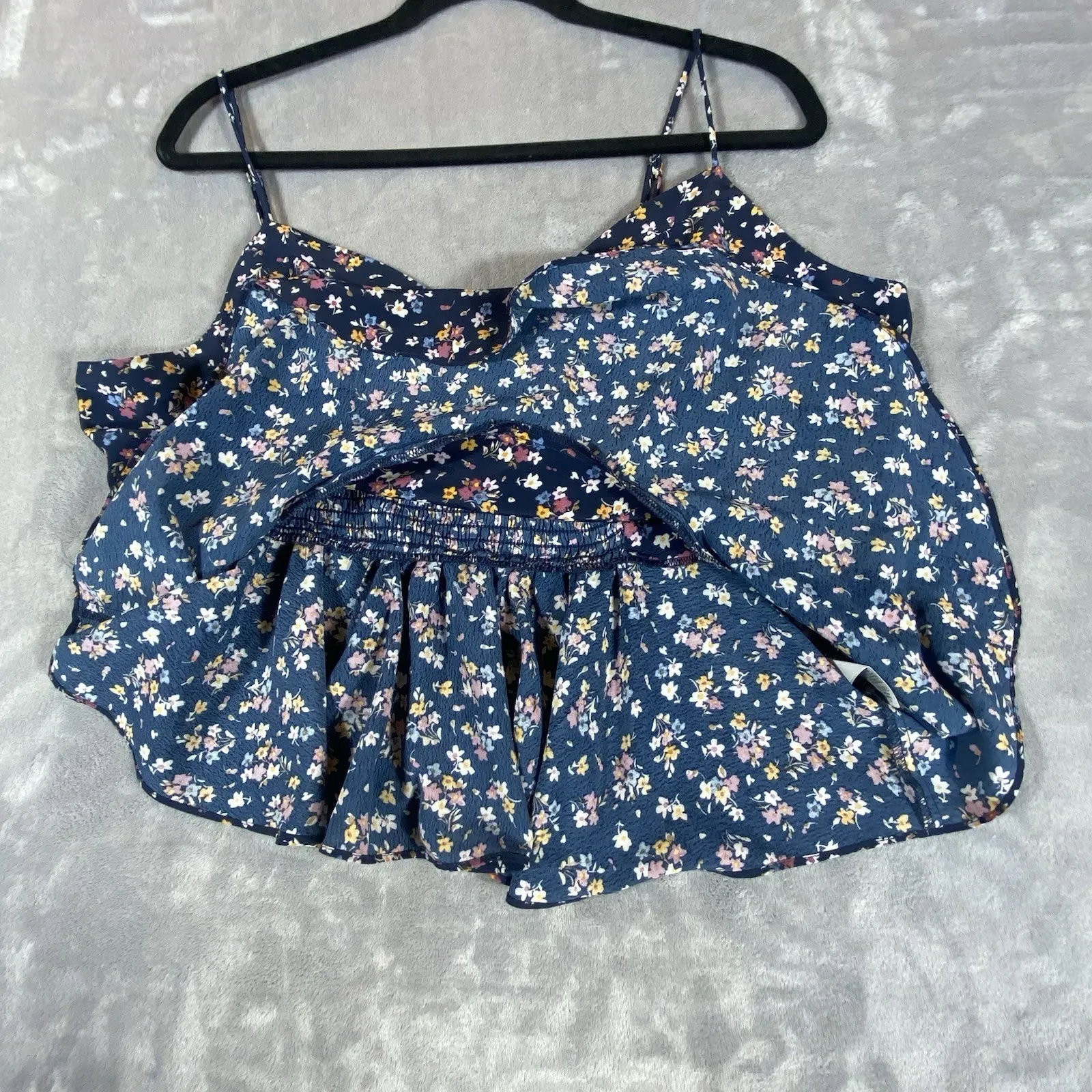 Smocked Tank Top XXL Plus Babydoll Adjustable Straps BEACHY Cottage Ruffle Boho - Image 7