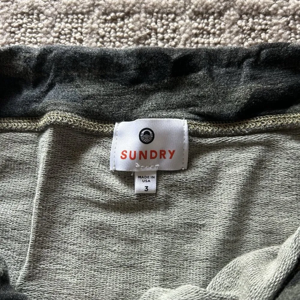 Sundry Evereve Womens 3 Green Camo French Terry Skirt Bungee Drawstring - Image 5