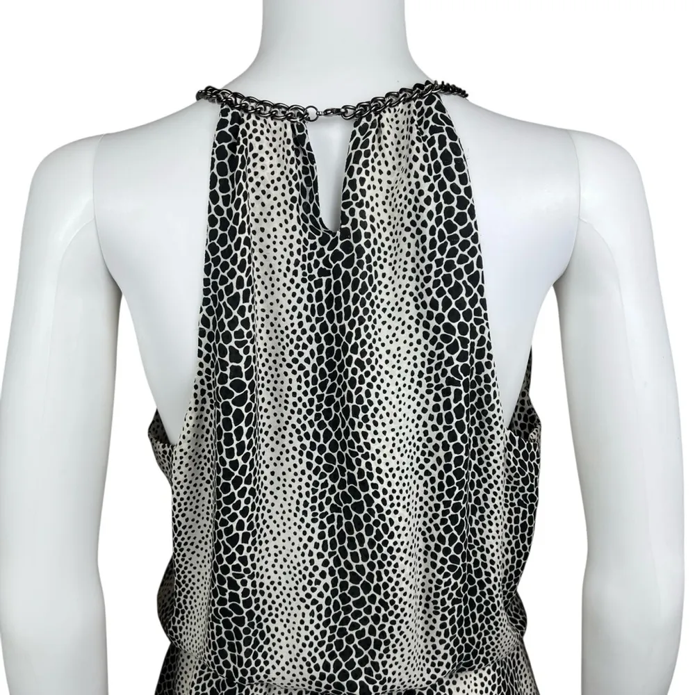 Parker 100% Silk Animal Print Mini Dress - Image 7