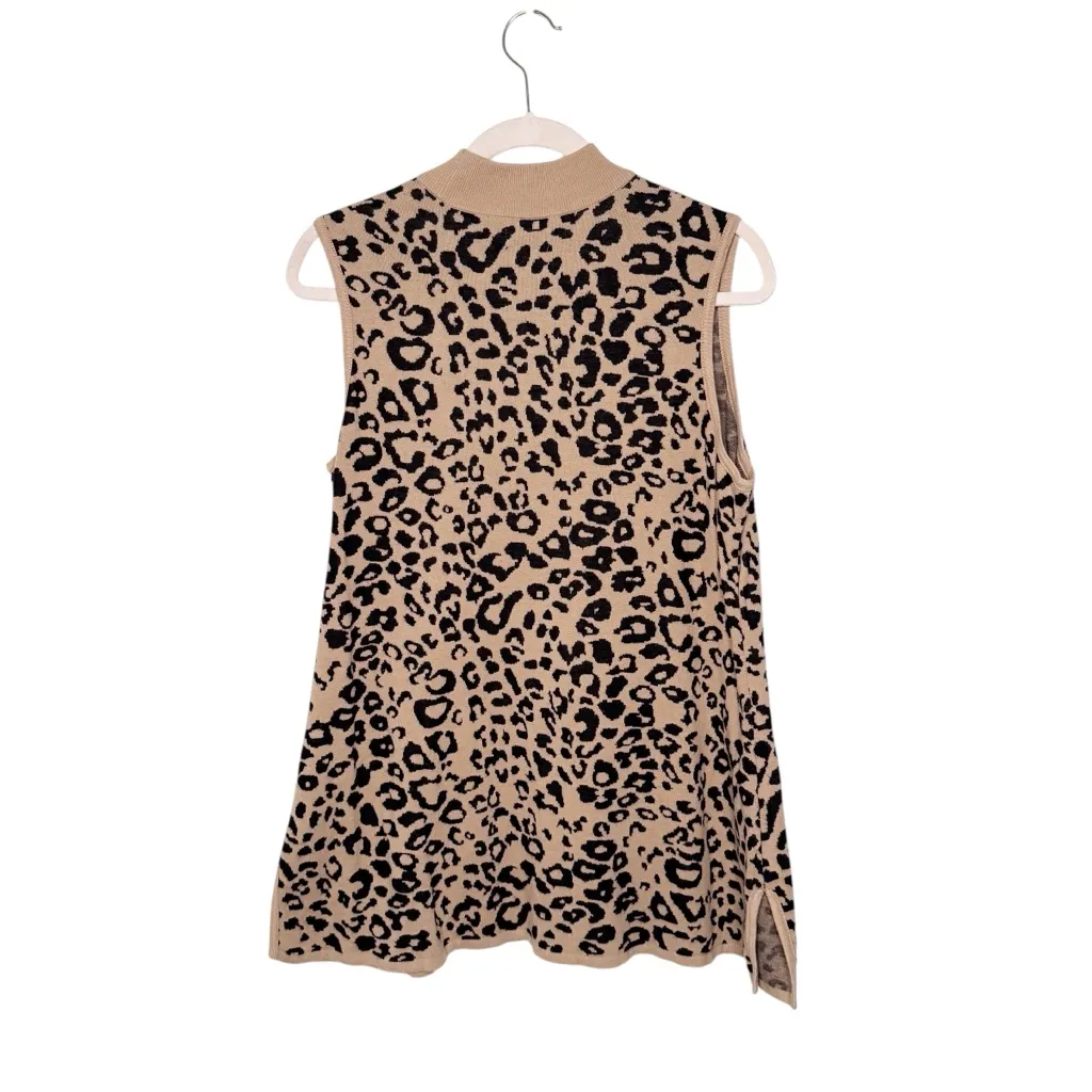 JM COLLECTION MOCK NECK LEOPARD PRINT TUNIC TOP SZ 1X - Image 2