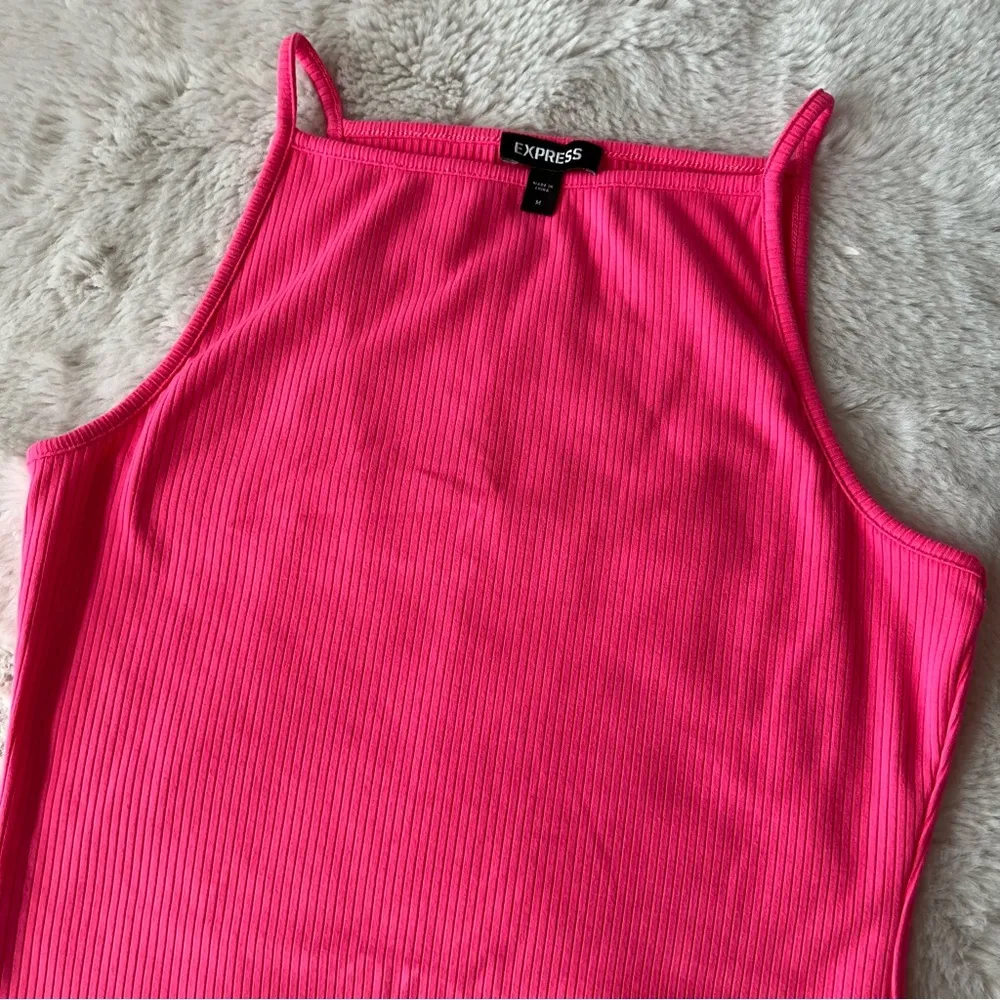 Express NWOT Hot pink square neck bodysuit - Image 2