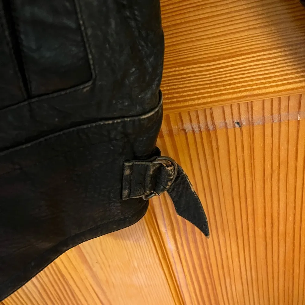 Marc Buchanan Pelle Pelle Vintage Animal Print 80’s Genuine Leather Jacket Black Size 6 - Image 9