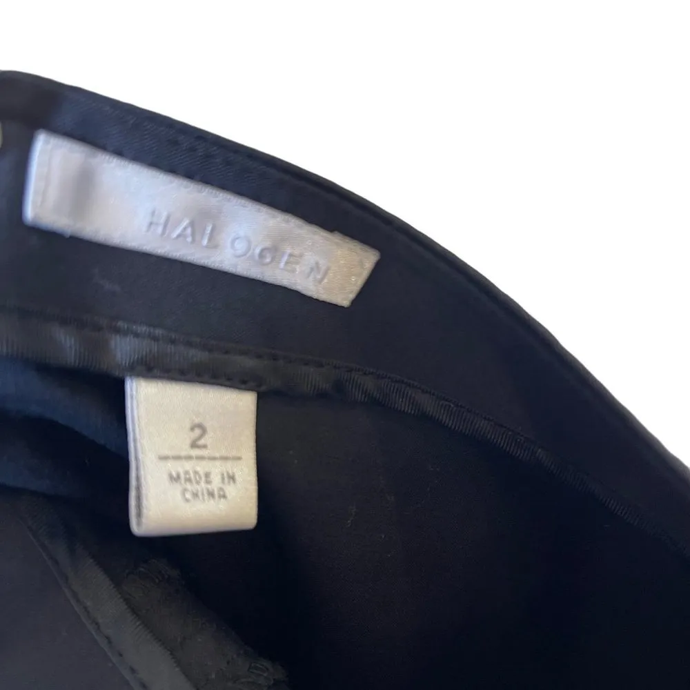 Halogen Business Casual Skirt Size 2 Black Microfiber Midi - Image 5