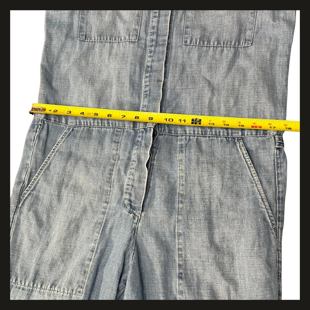 GAP 1969 Women’s Denim Boiler Suit Jumpsuit Chambray Utility Coverall Size S EUC - Image 9