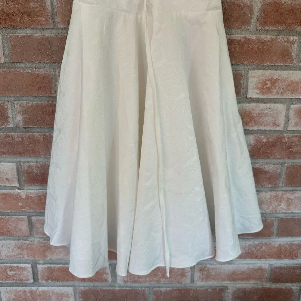 Jules & Cleo Floral Jacquard Corset A Line Mini Dress NEW Womens 4 White Wedding - Image 9