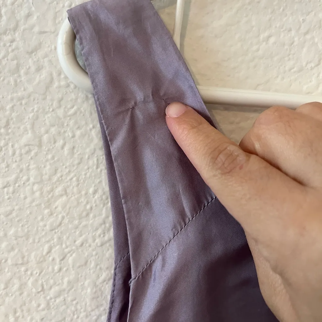 NEW Eileen Fisher‎ Taffeta Kala Tunic Dress XL Purple 100% Silk Embroidered - Image 6