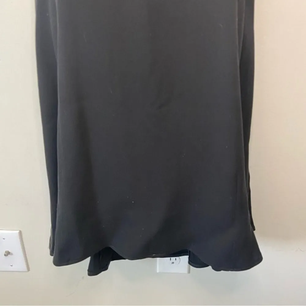 Eileen Fisher Black Sleeveless Pleated Shift Dress Scoop Neck Medium - Image 3