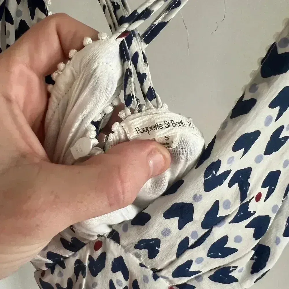 134 Poupette St Barth Maxi Tank Dress Size Small Color Blue White - Image 4