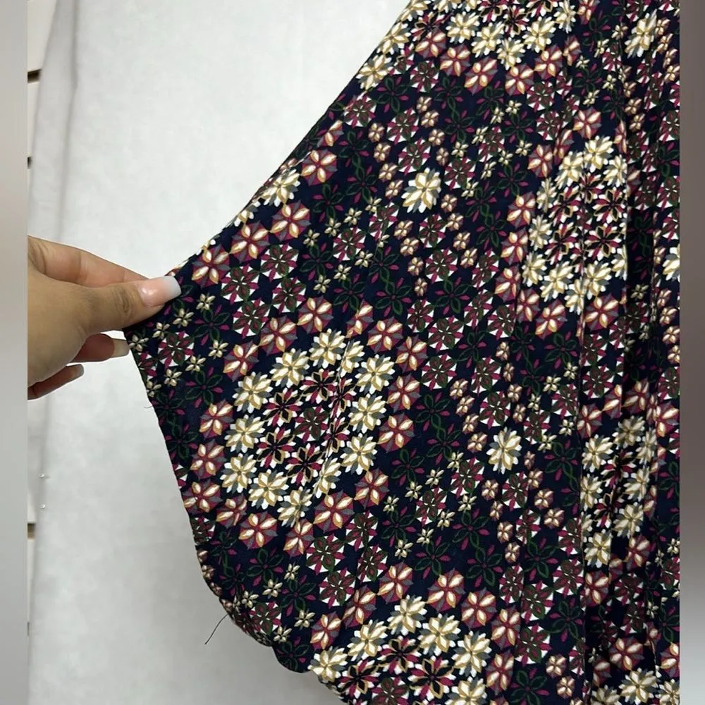 Pink Blush Floral Print Cocoon Style Kimono One Size - Image 3