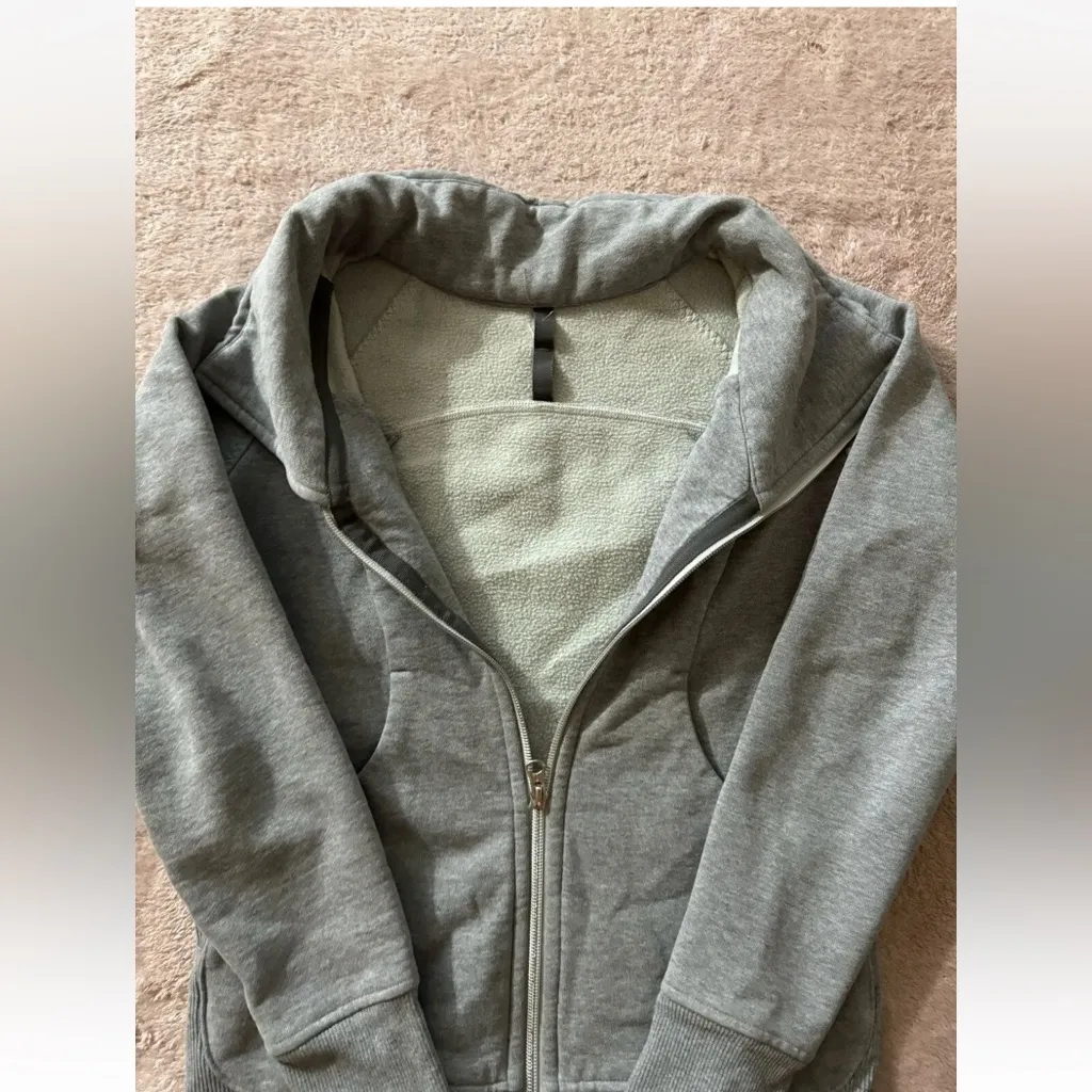 Lululemon Women’s Asymmetrical Scuba Full‎ Zip Jacket Gray Size 4 - Image 4