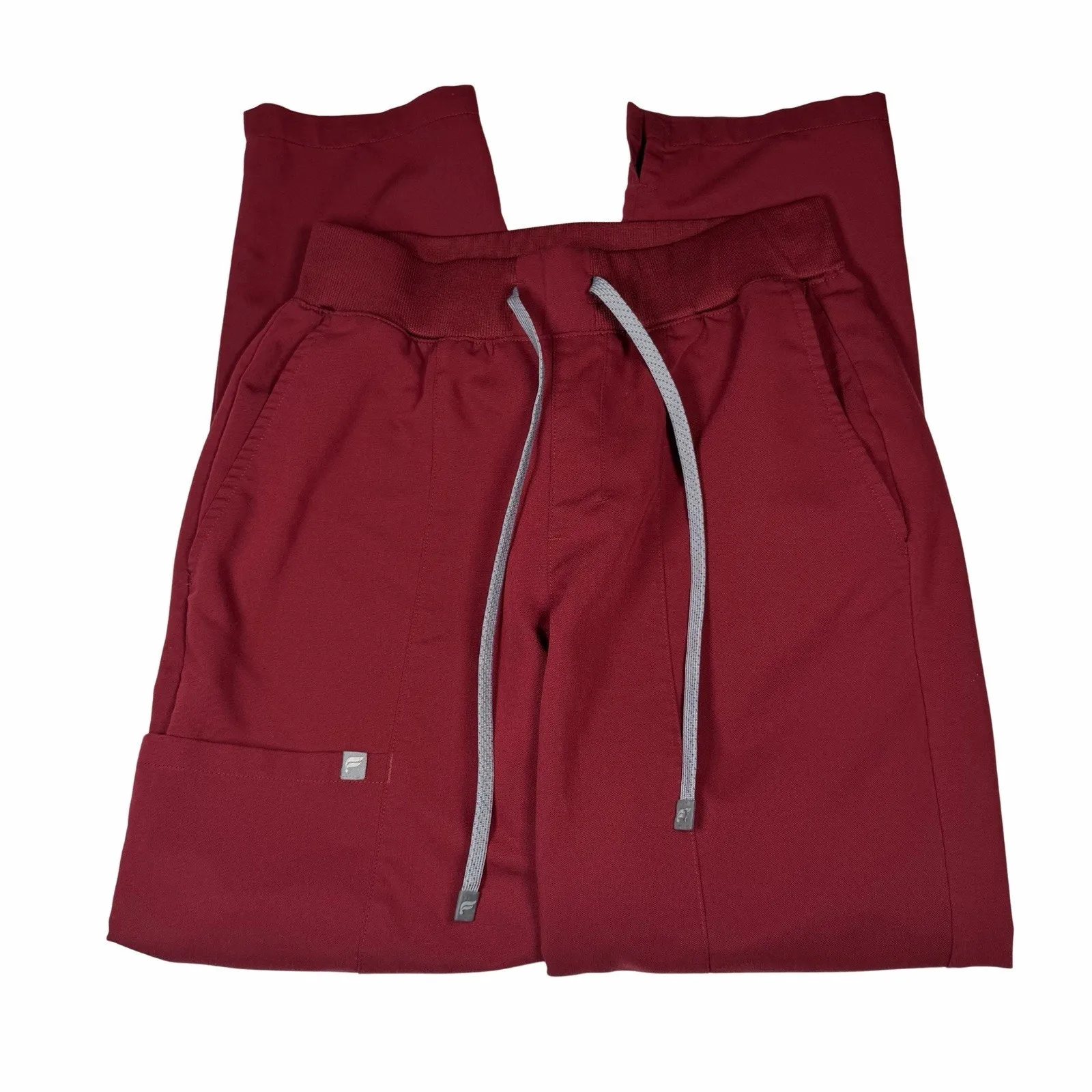 Fabletics Scrub Pants Womens S Wine Ion Performance Stretch Drawstring Nurse - Image 2
