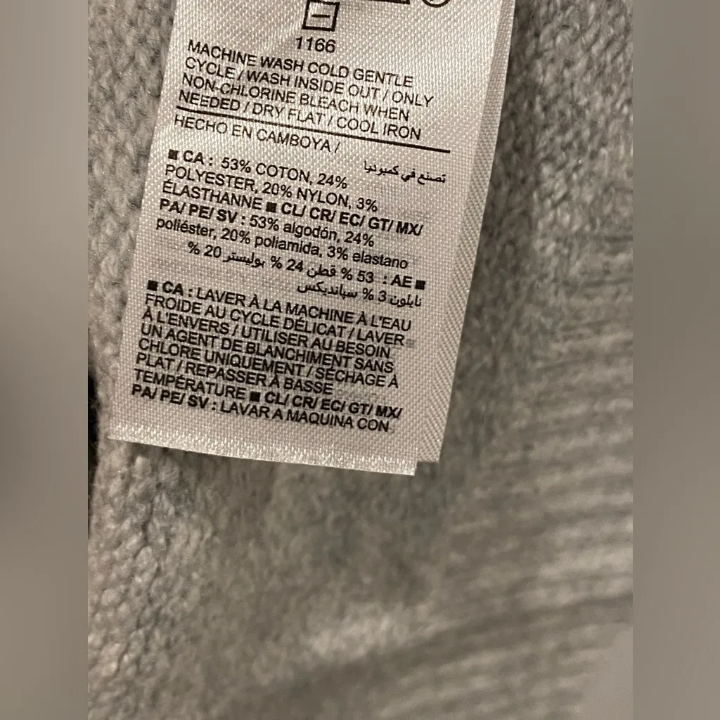 NWT Old Navy Size S Gray So Soft V Neck Long Sleeve Pullover Sweater Mini Dress - Image 8