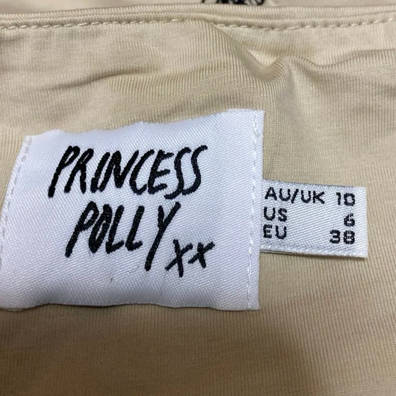 Princess Polly Beige Black Sleeveless Corset Bustier Cami Camisole Crop Top 6 - Image 3