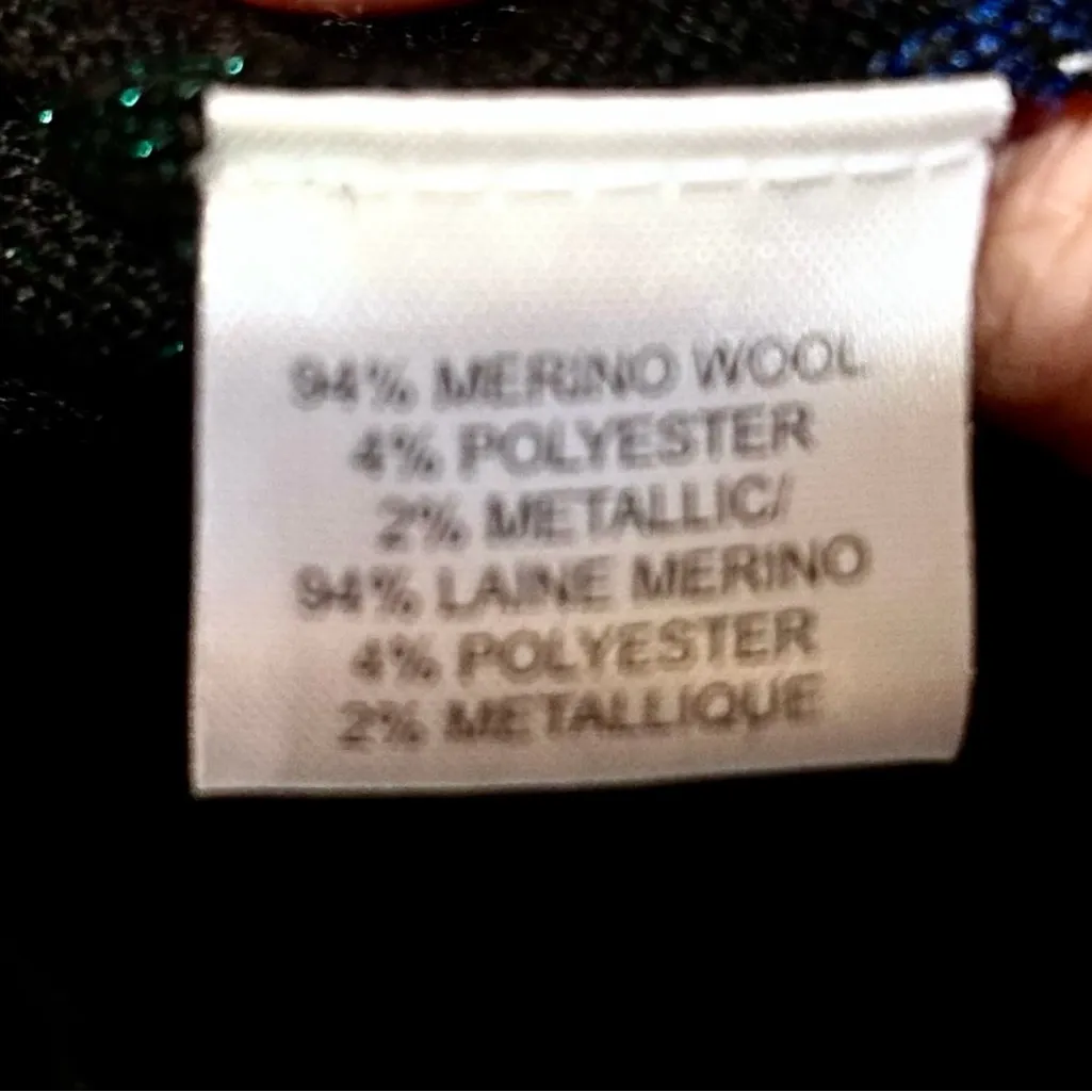 Trina Turk Wool Blend Metallic Stripe Bodycon Sweater Dress Size Small💛 - Image 11