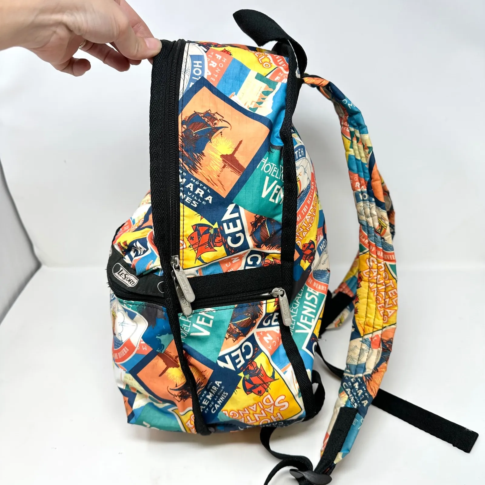 Lesportsac Travels Postcard‎ Print Backpack - Image 5