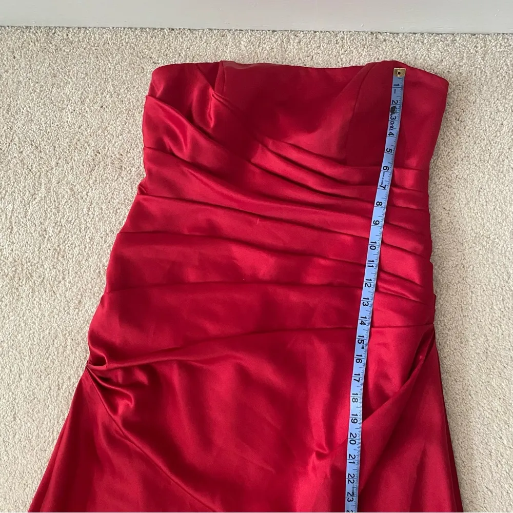 David’s Bridal Strapless Ruched Stain Formal Ball Gown Bridesmaid Dress - 12 - Image 8