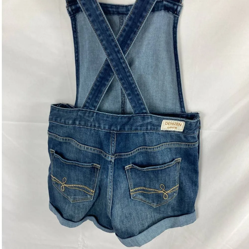 Denizen by Levi's Loose Fit Cuffed Dark Blue Denim Jean Shortall Size XS - Image 8